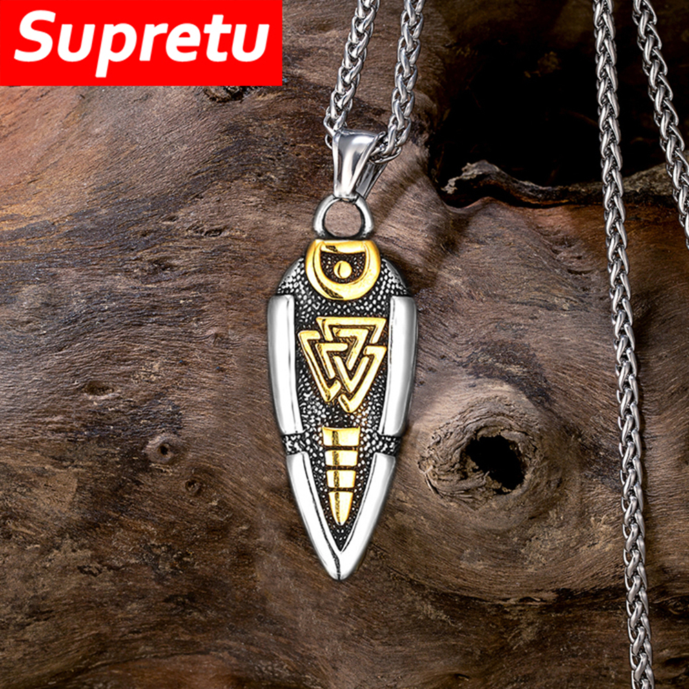 Battle Rope Anchor - Vikings Odin's Spear Necklace Men Charm