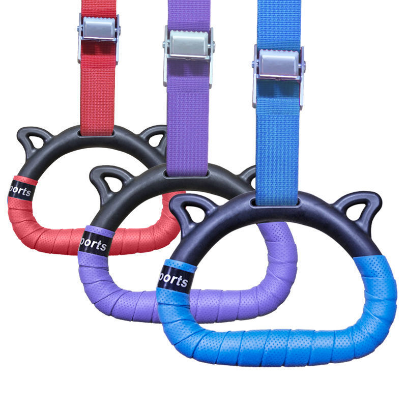 Gymnastic Ring Wood - Gymnastic Rings Set Childrens Home Fitness