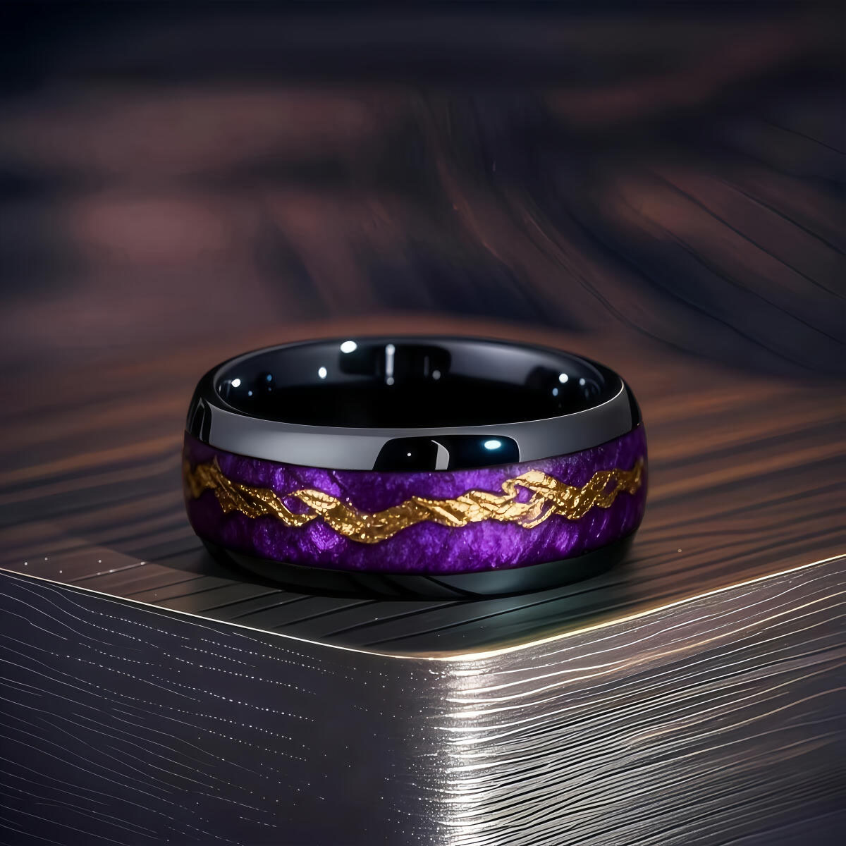Fashion Black Men Stainless St - Gymnastic Ring Wood incelemesi ve fiyatı