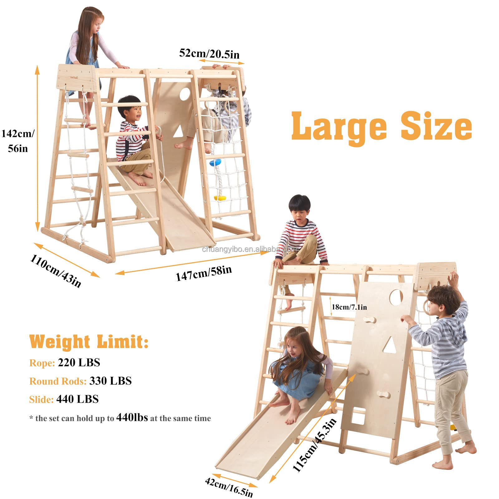Indoor Playground Jungle Gym T - Gymnastic Ring Wood incelemesi ve fiyatı