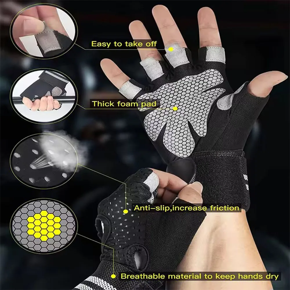 1Pair Half Finger Gym Fitness  - Crossfit Workout Gear incelemesi ve fiyatı