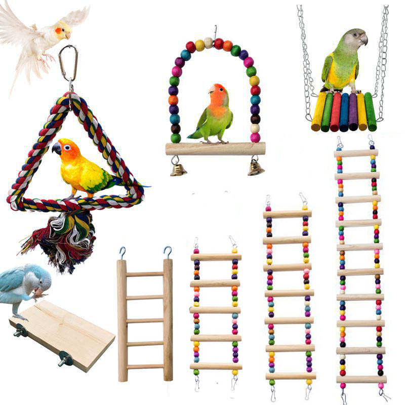Wooden Bird Toys Small Parrot  - Gymnastic Ring Wood incelemesi ve fiyatı